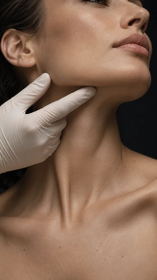 Valoración de las bandas del cuello y el contorno de la mandíbula